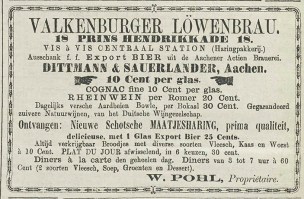 Valkenburgse Löwenbrau Nieuwe Zaansche Courant 1888